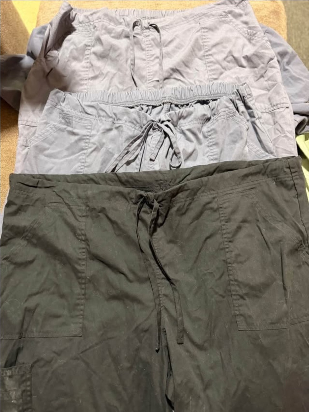Scrubstar Black and Light Gray Medical Scrub Pants Trio